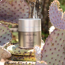 Load image into Gallery viewer, Bio Peptide Hydrating Lotion 50ml on Prickly Pear Cactus. Mikel Kristi Skincare based in the Arizona desert. Step 4: Balance product in airless pump bottle with sand colored metallic label.
