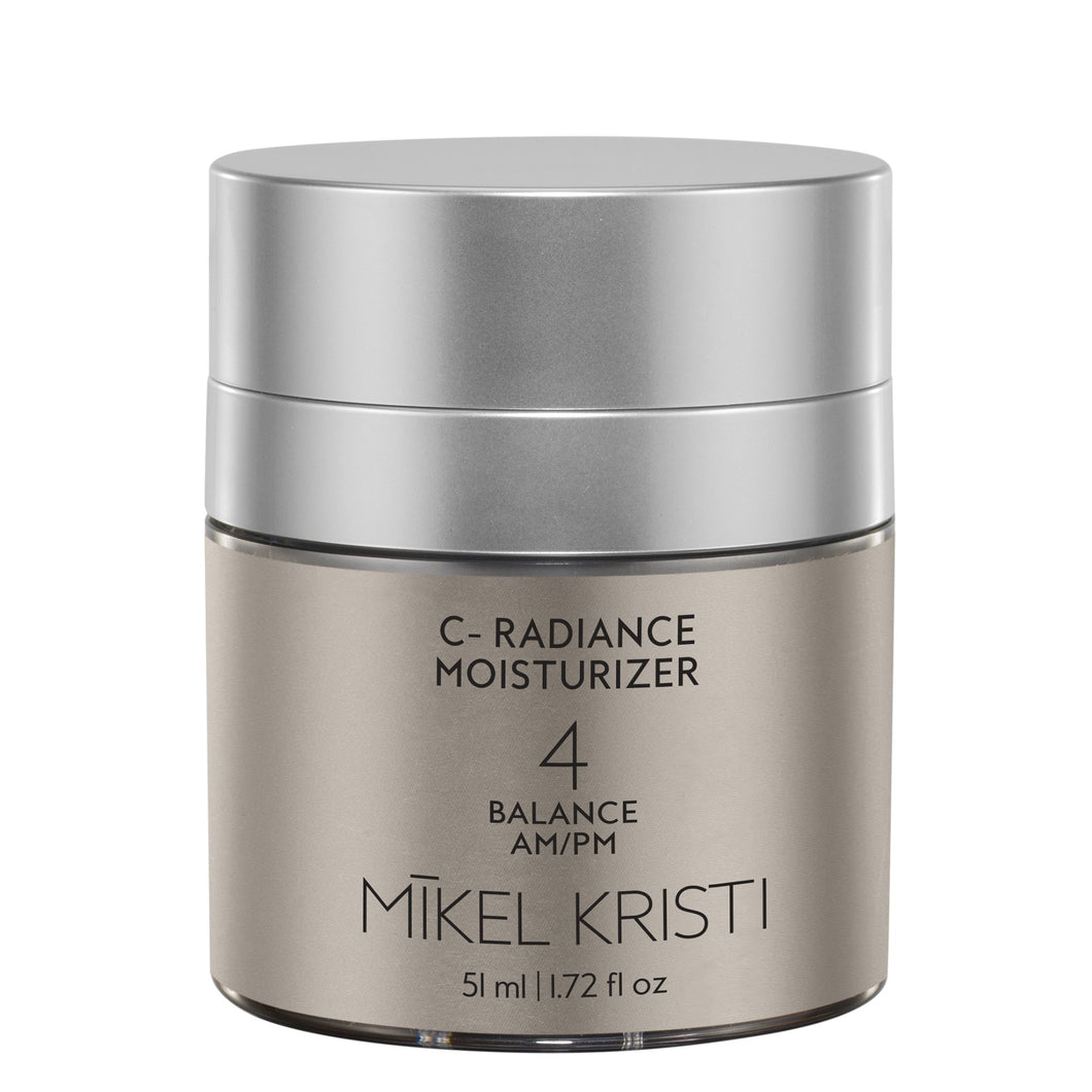 C Radiance Moisturizer 50ml open airless pump jar by Mikel Kristi Skincare