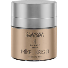 Load image into Gallery viewer, Calendula Anti Inflammatory Moisturizer 50 ml in airless pump jar with gold metallic label - Mikel Kristi Skincare
