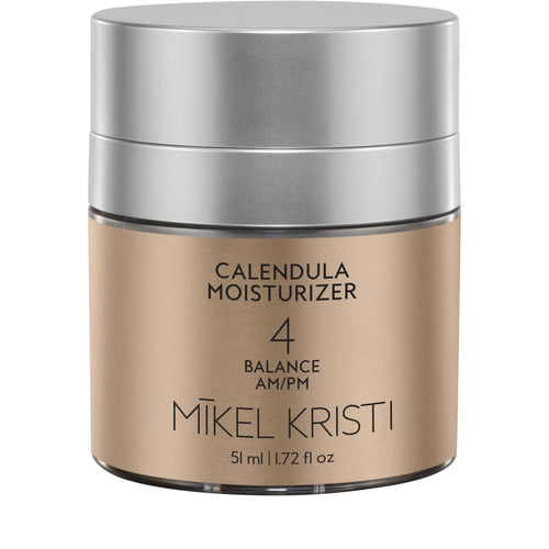 Calendula Anti Inflammatory Moisturizer 50 ml in airless pump jar with gold metallic label - Mikel Kristi Skincare